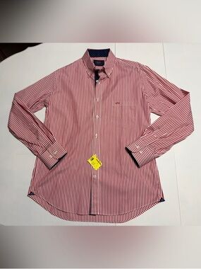 New!  Paul & Shark red striped shirt